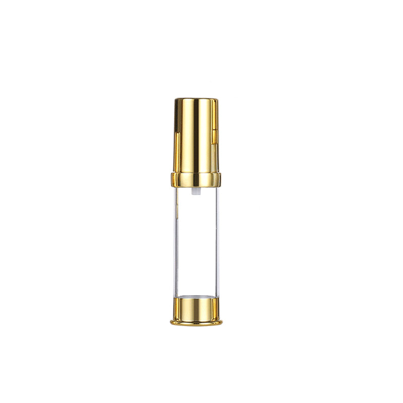 Mini Gold Silver Airless Lotion Pump 10ML Plastic Bottle