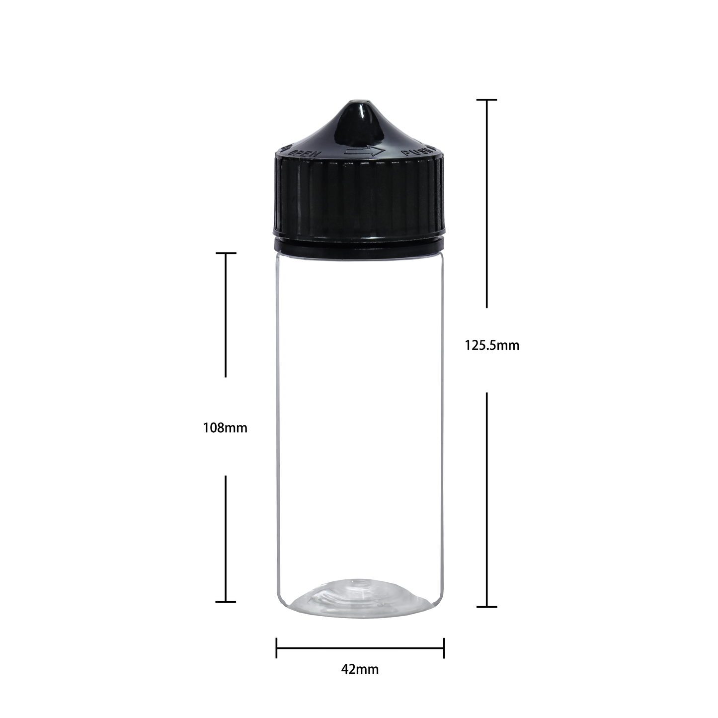 HIDY6M-120ML new flip tip plastic dropper E liquid bottle