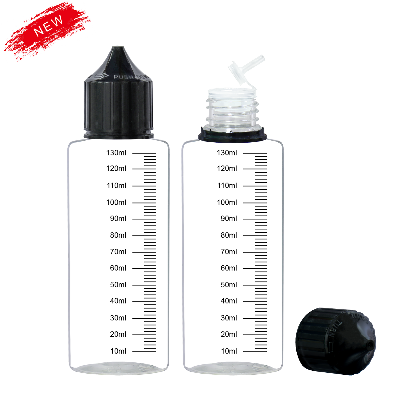 HIDY6-140ML screen printing new flip tip plastic dropper E liquid bottle