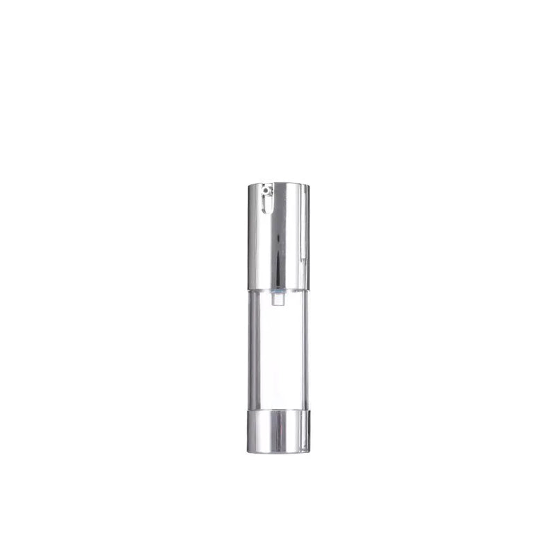 Gold Silver Airless Lotion Pump 15ML Plastic Bottle