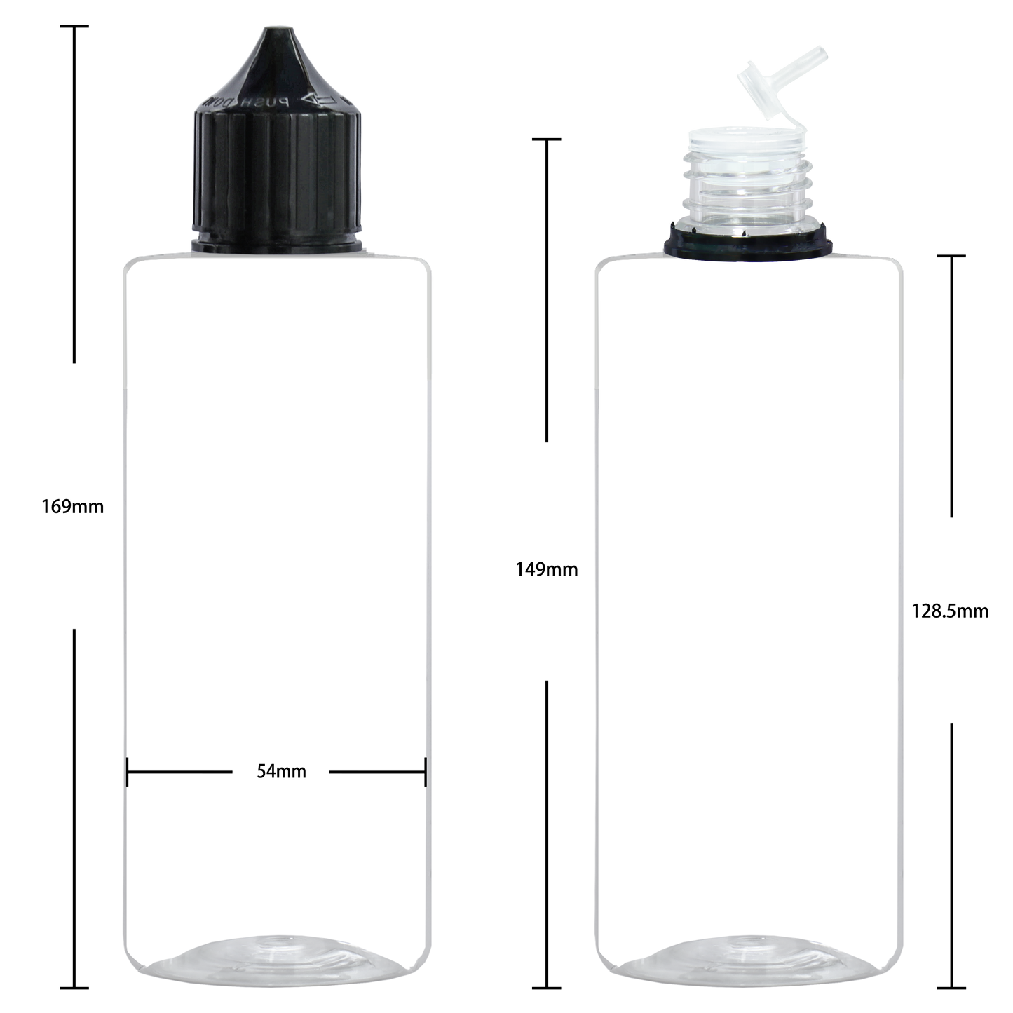 HIDY6M-250ML new flip tip plastic dropper Screen Printing E liquid bottle