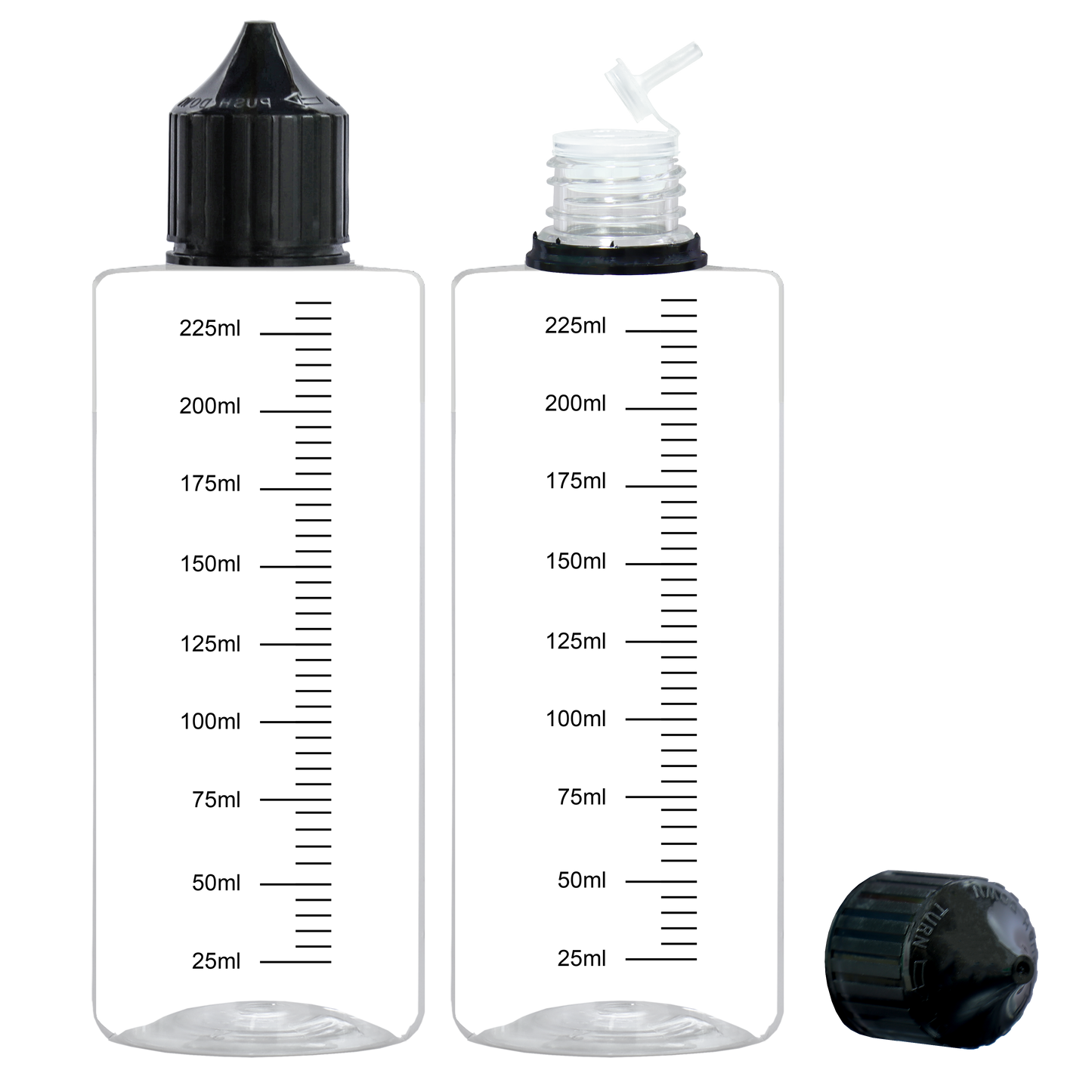 HIDY6M-250ML new flip tip plastic dropper Screen Printing E liquid bottle