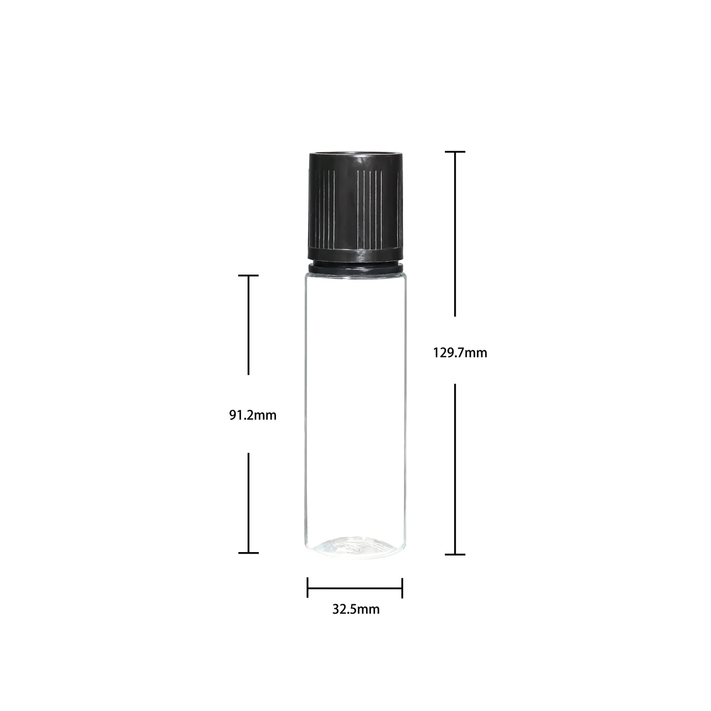 HDV3F-70MLF PET plastic dropper E-liquid E-juice bottle