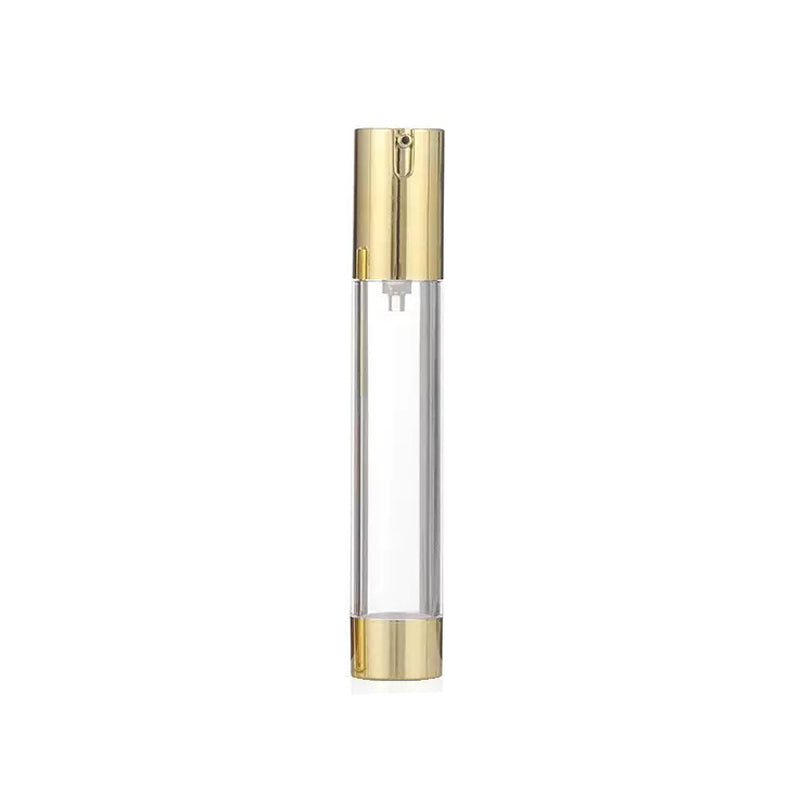 Gold Silver Airless Lotion Pump 30ML Plastic Bottle