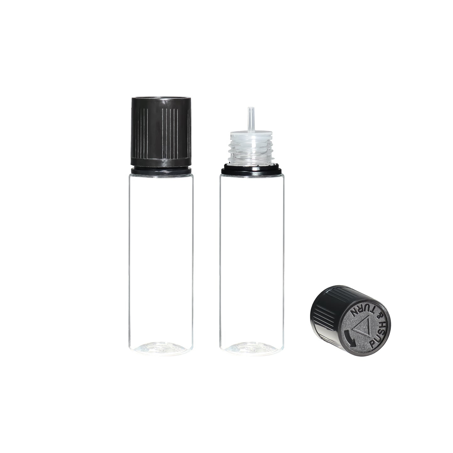 HDV3F-70MLF PET plastic dropper E-liquid E-juice bottle