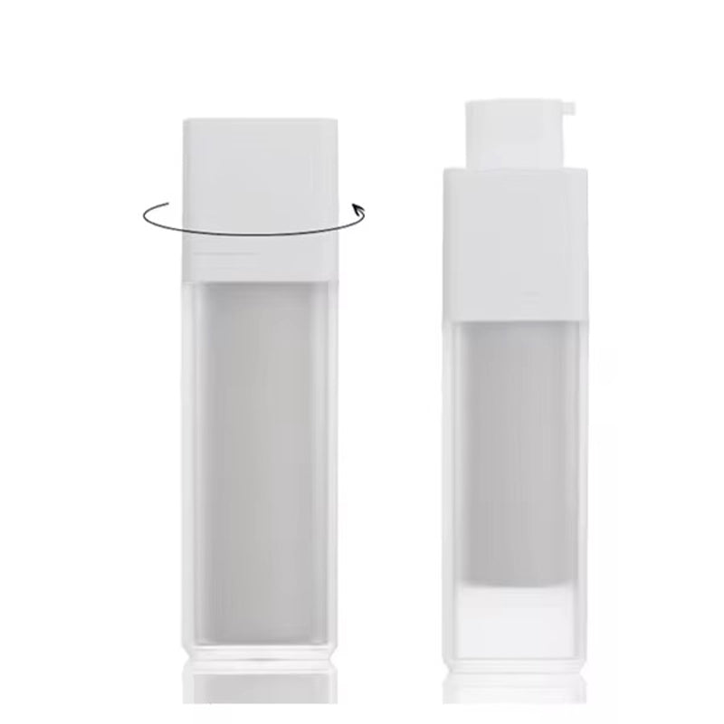 Square Rotation Plastic Airless Lotion Pump 50ML Bottle