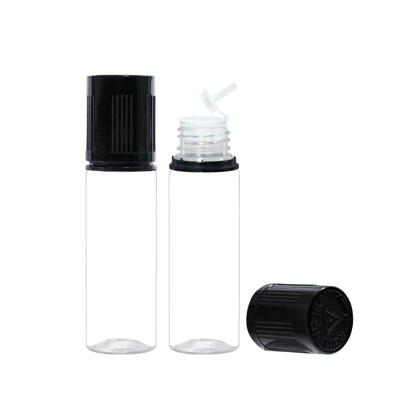 HIDY6F1-50ML flip tip plastic dropper E liquid bottle