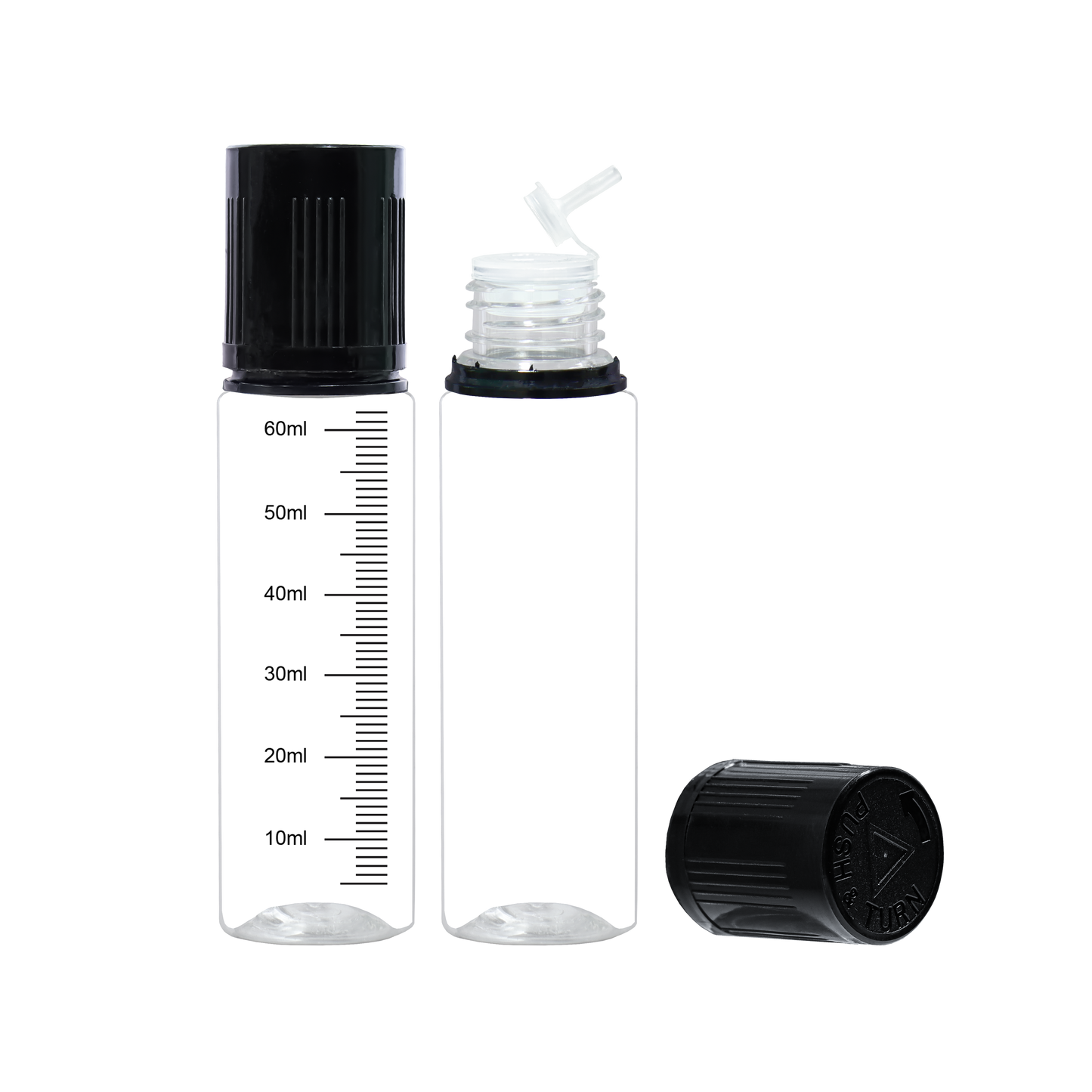 HIDY6F1-70MLF flip tip plastic dropper E liquid bottle