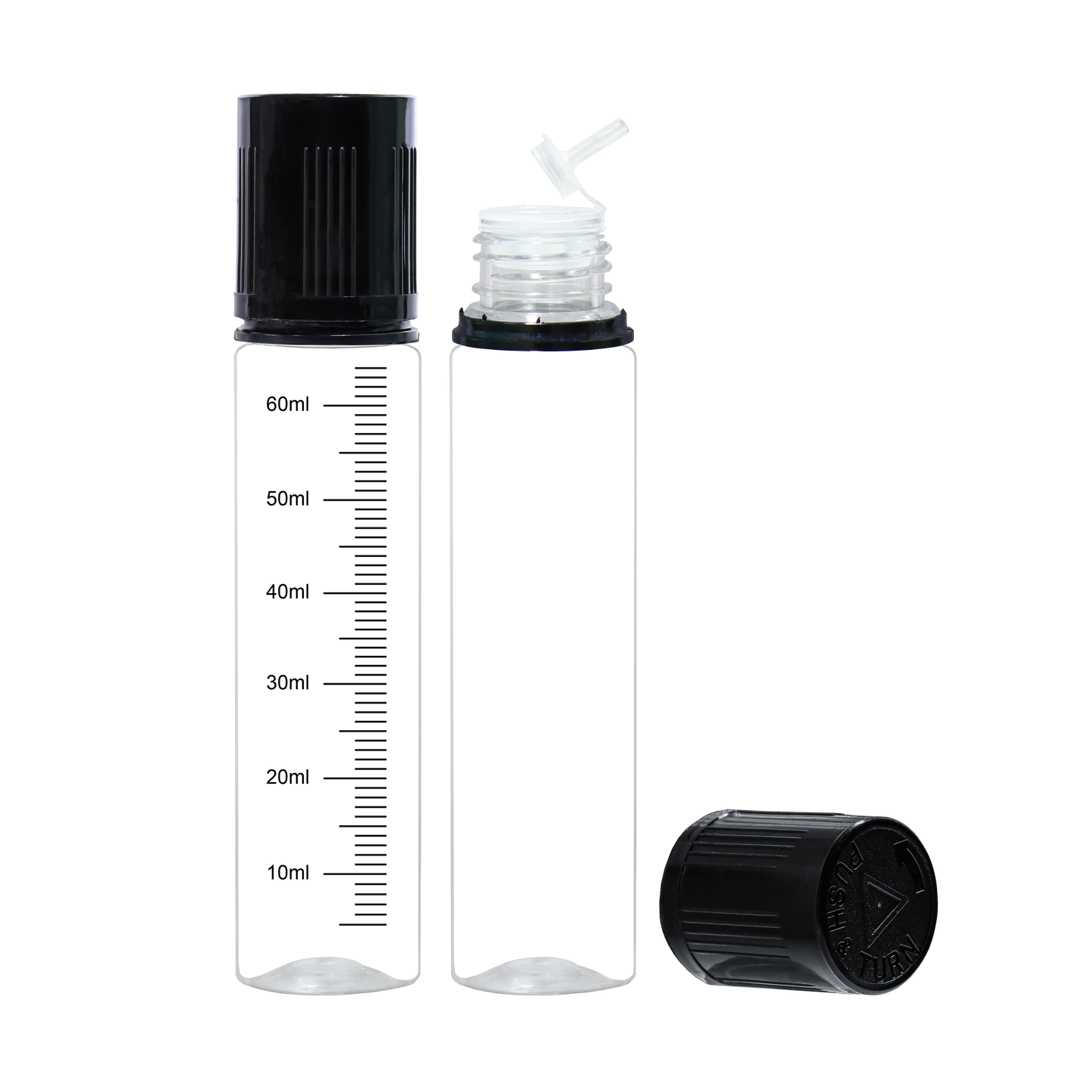 HIDY6F1-70ML flip tip plastic dropper E liquid bottle