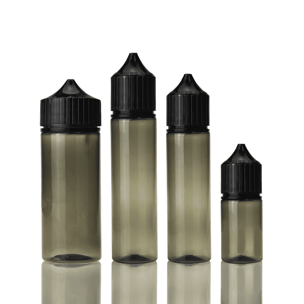 transparent black 30ml 60ml 100ml 120ml plastic dropper E liquid bottle