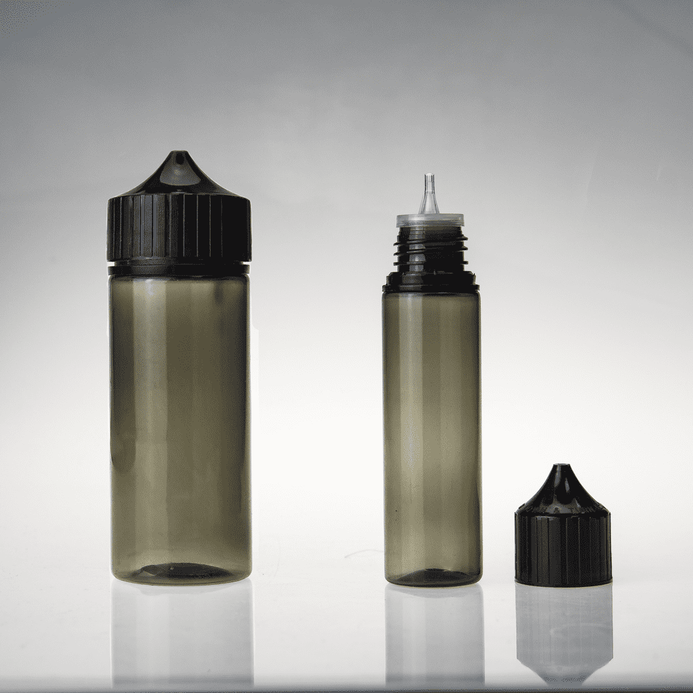 transparent black 30ml 60ml 100ml 120ml plastic dropper E liquid bottle