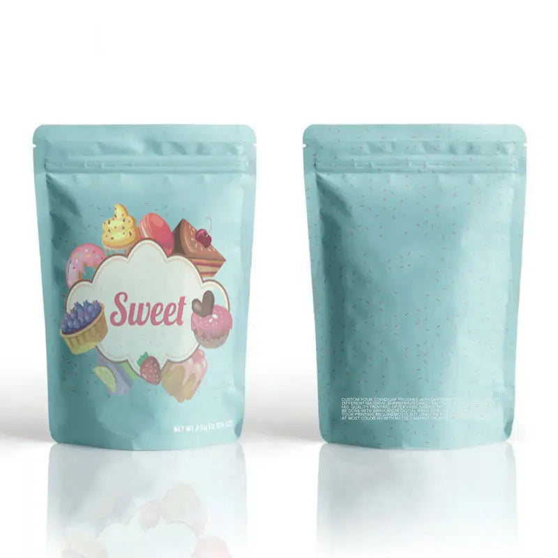 Custom Brand Printing Food Packaging Smellproof Doypack Resealable Aluminum Foil Bag