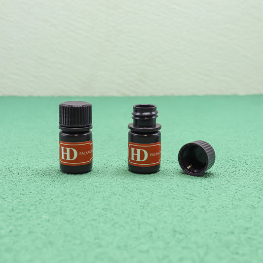 Multi-purpose cosmetic 10 ml black PE mini bottle for medical laboratory, etc