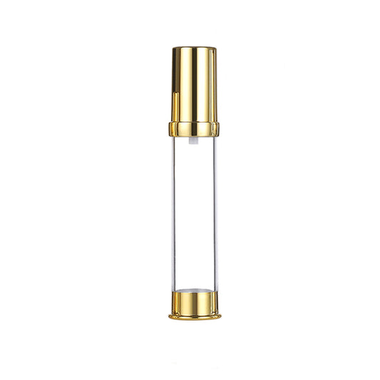 Mini Gold Silver Airless Lotion Pump 15ML Plastic Bottle