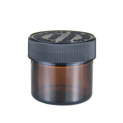 Flat Child Proof Clear Glass Herb Flower Jar