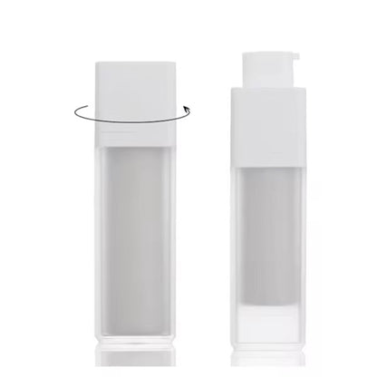 Square Rotation Plastic Airless Lotion Pump 50ML Bottle