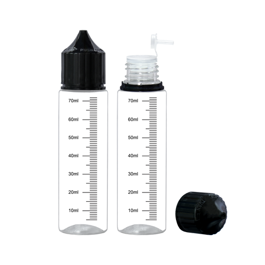 HIDY6-75ML flip tip plastic dropper Screen Printing E liquid bottle