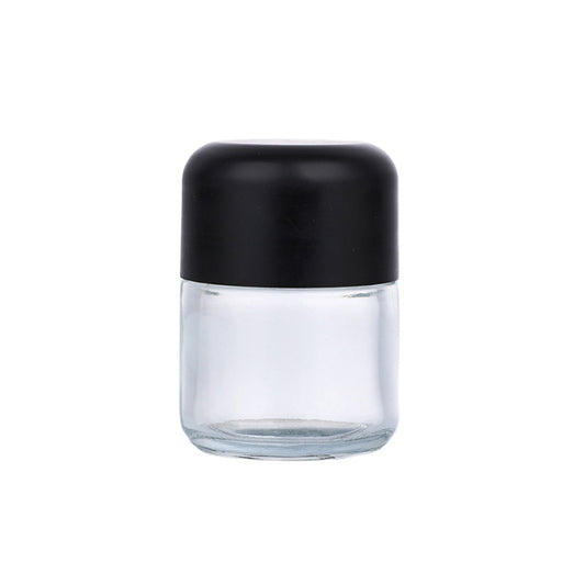 Dome Child Proof Clear Glass Herb Flower Jar