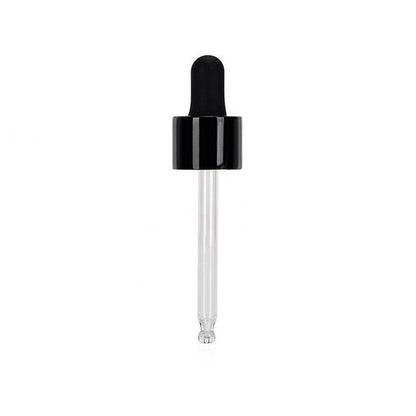 HDGB-CTD Black Glass Bullnose Dropper Cap