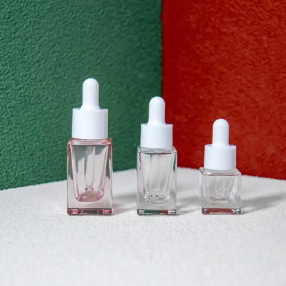 essential oil glass dropper bottle 30ml 50ml square clear bottles