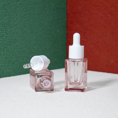essential oil glass dropper bottle 30ml 50ml square clear bottles