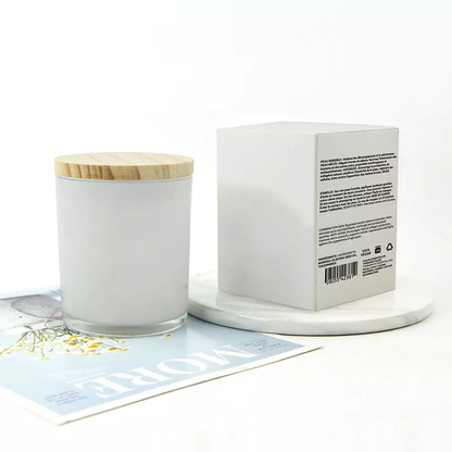 Hot Sale Festival Custom Scented Luxury Frosted Glass Candle Jars Luxury Package Scented Glass Candle Jar