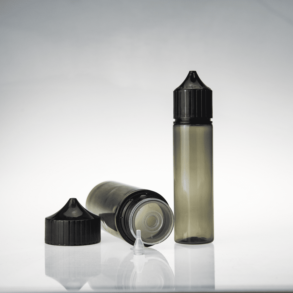 transparent black 30ml 60ml 100ml 120ml plastic dropper E liquid bottle