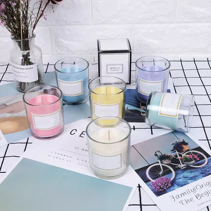 Hot Sale Festival Custom Scented Luxury Frosted Glass Candle Jars Luxury Package Scented Glass Candle Jar