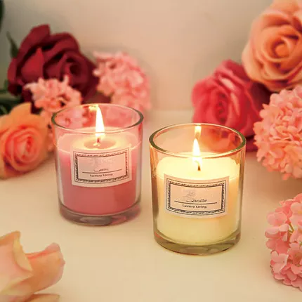 Hot Sale Festival Custom Scented Luxury Frosted Glass Candle Jars Luxury Package Scented Glass Candle Jar